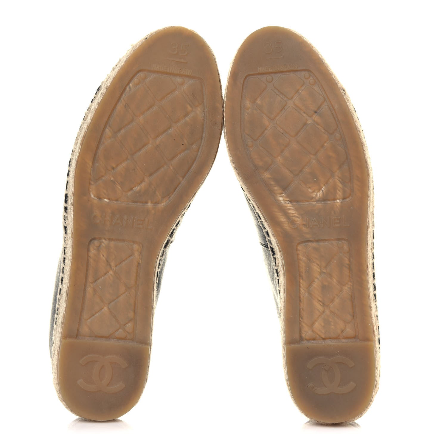 Chanel Lambskin CC Espadrilles 35 Black 5 of 8