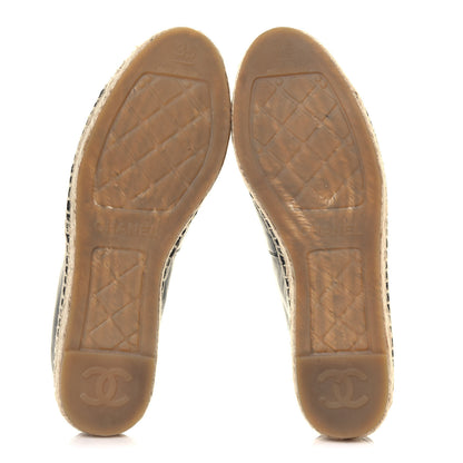 Chanel Lambskin CC Espadrilles 35 Black 5 of 8