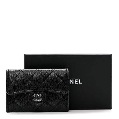 Chanel Caviar Quilted Flap Card Holder Wallet Black 8 of 8