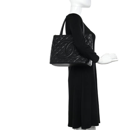 Chanel Caviar Quilted Medallion Tote Black 2 of 10