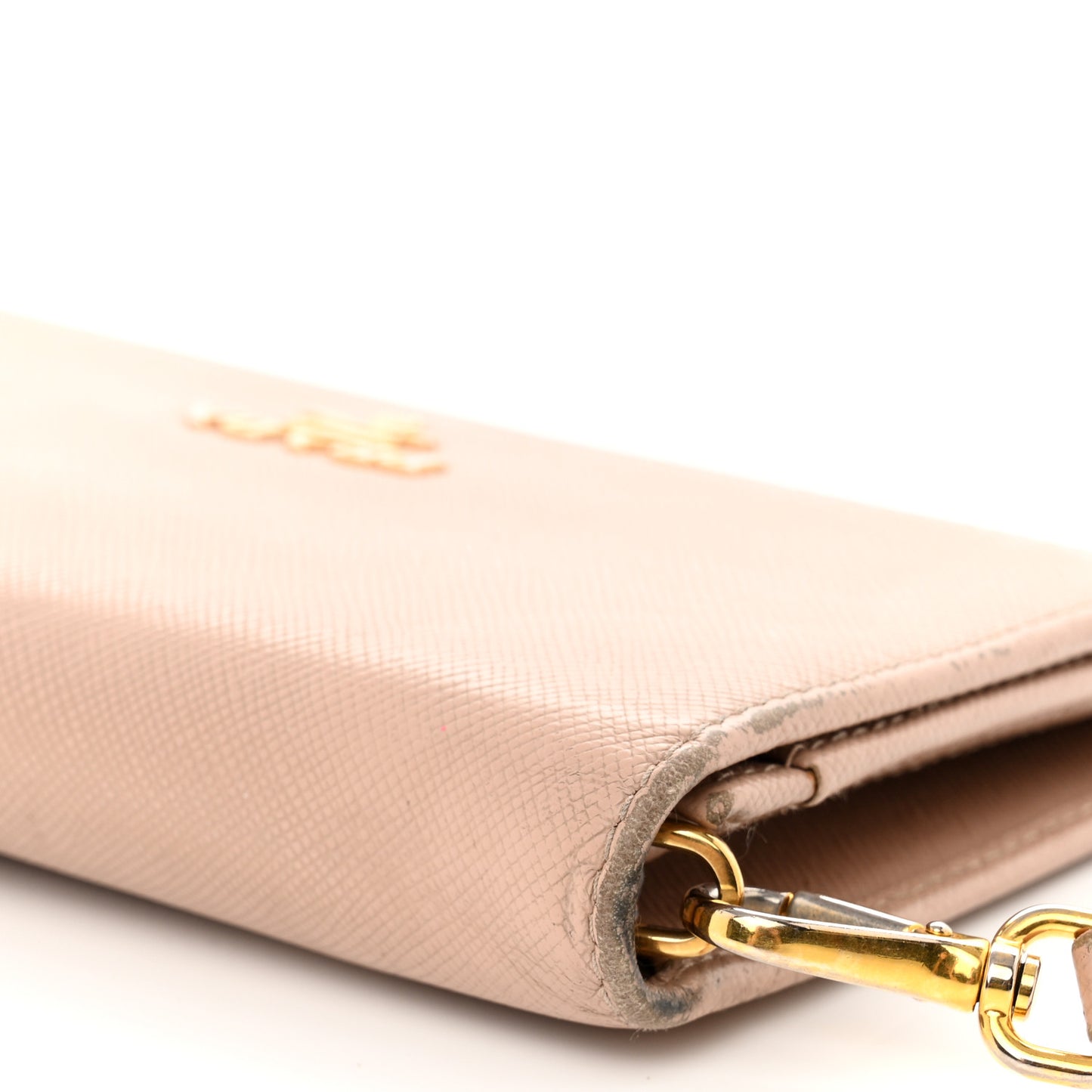 Saffiano Metal Wristlet Wallet Cammeo