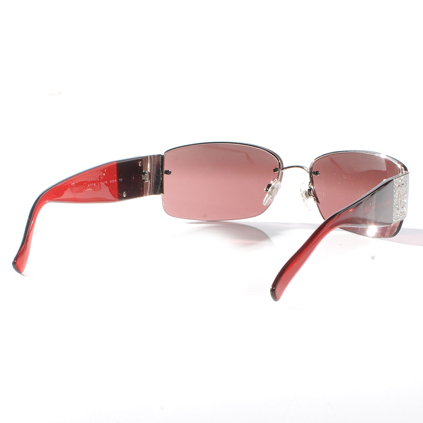 Crystal CC Logo Sunglasses 4117 B Red