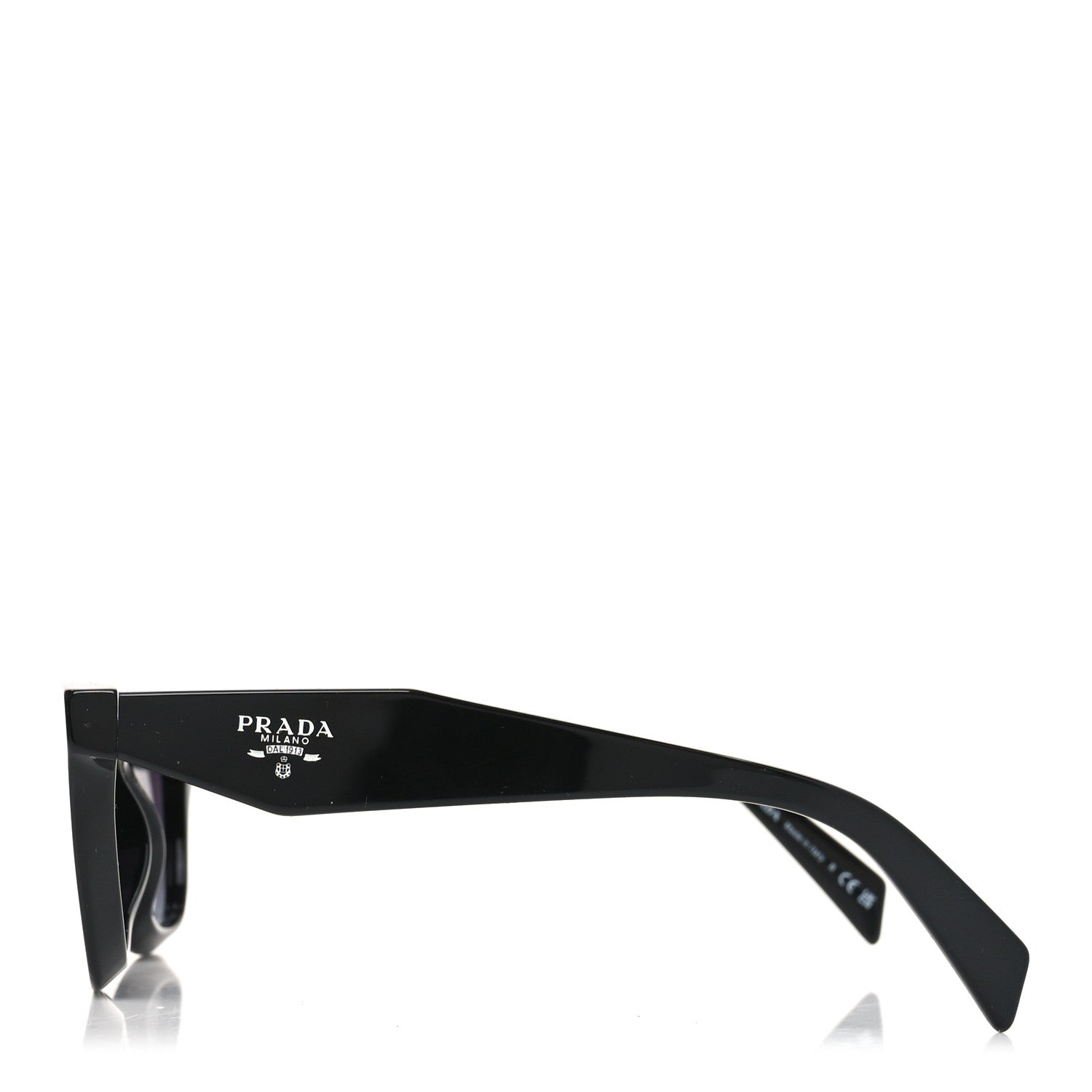 Prada Acetate Square Sunglasses SPR C07 Black 3 of 7