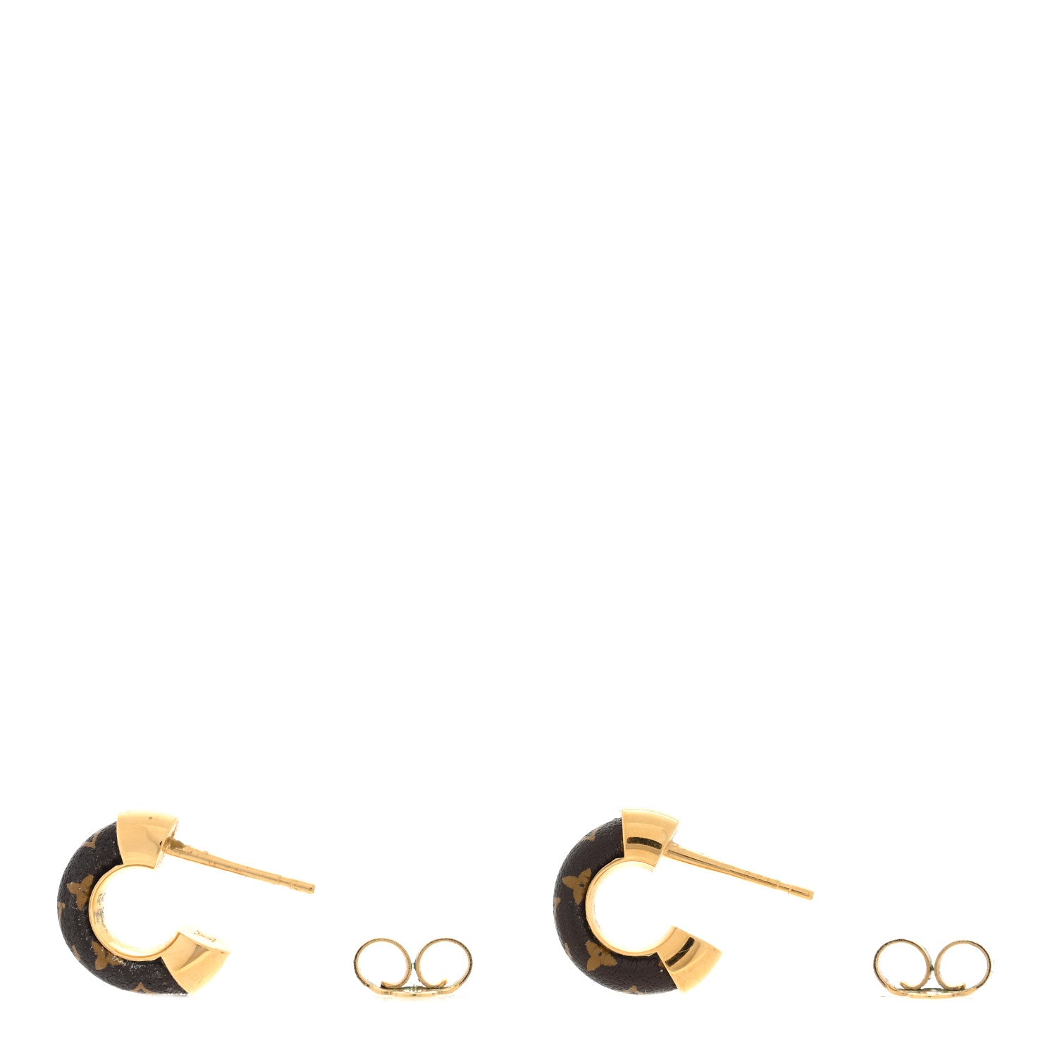 Louis Vuitton Monogram Wild Mini Hoop Earrings 3 of 4
