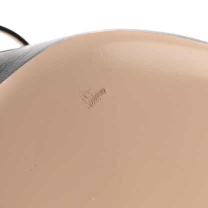 Gucci Malaga Kid Zumi Low Heel Slingback Pumps 37.5 Black 9 of 11