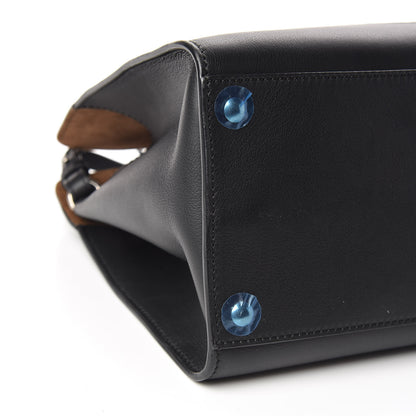 Burberry Smooth Calfskin Small Grommet Embossed Crest Bag Black 10 of 11