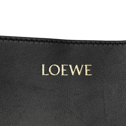 Loewe Shiny Calfskin Large Puzzle Fold Tote Black 6 of 15