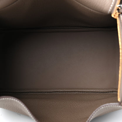 Hermes Taurillon Clemence Lindy 26 Etoupe 5 of 10