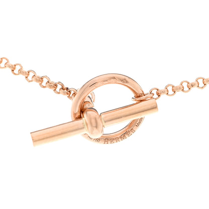 Hermes 18K Rose Gold Diamond GM Clou d'H Pendant Necklace 4 of 5