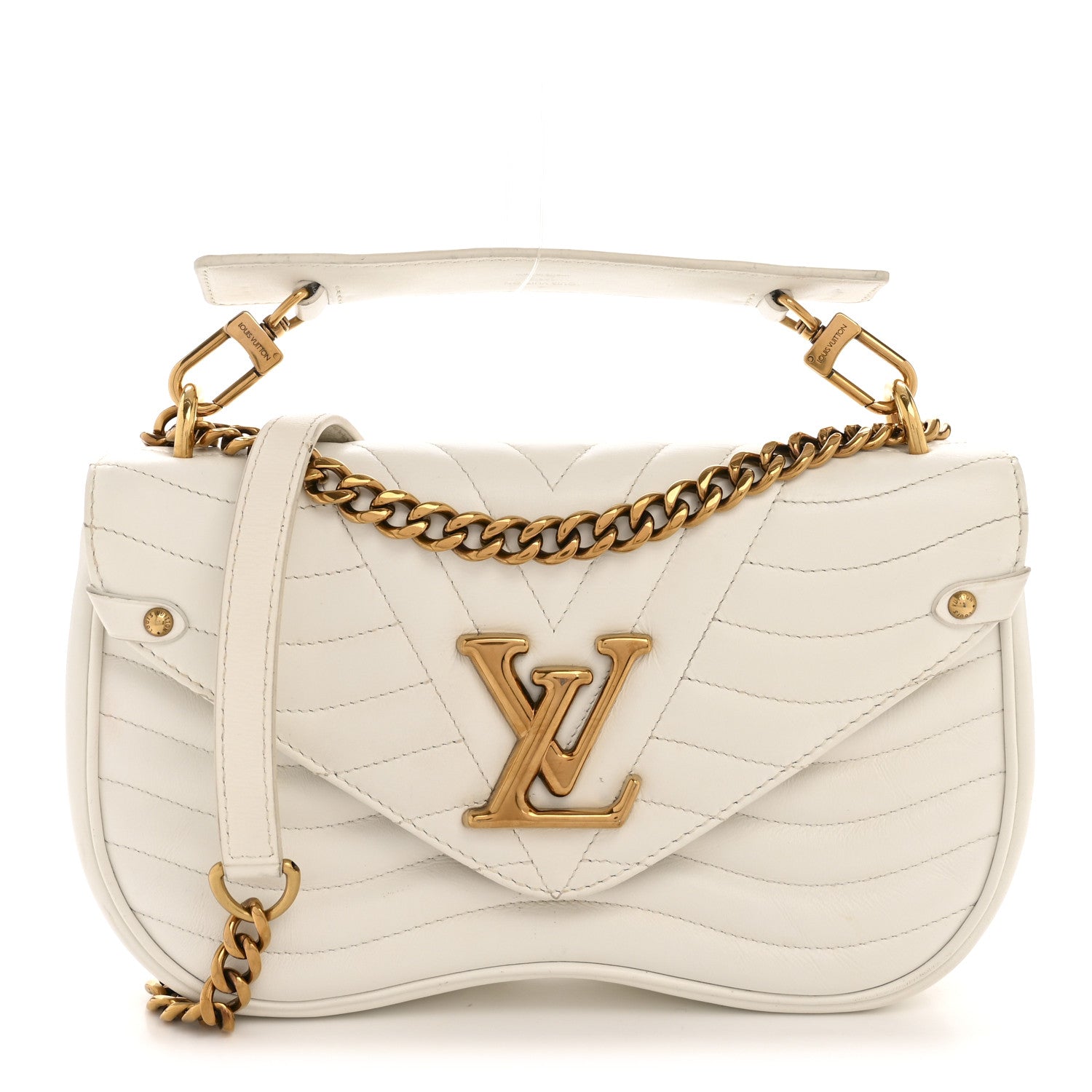 Louis Vuitton Calfskin New Wave Chain PM White 1 of 15