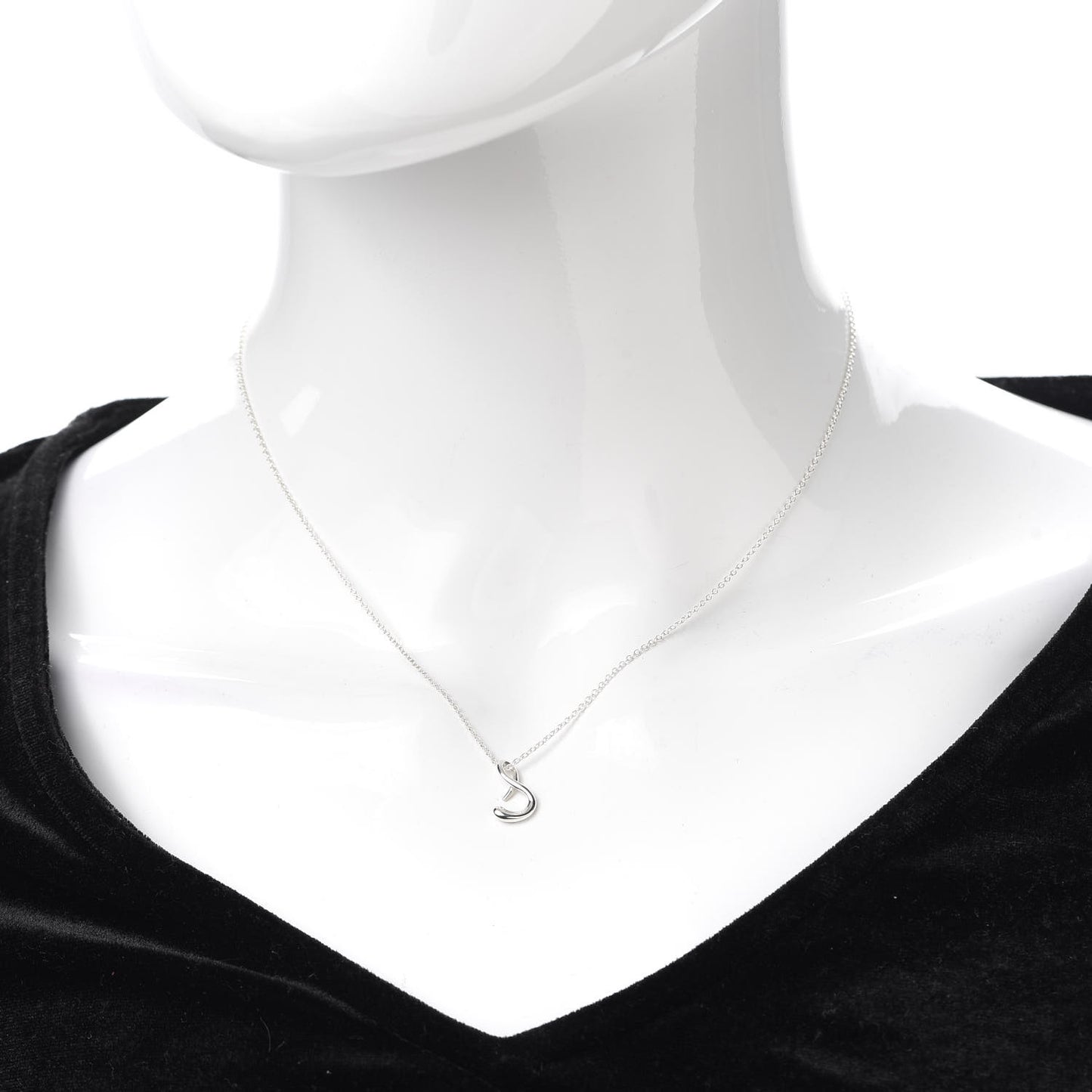 Sterling Silver Elsa Peretti Letter S Pendant Necklace