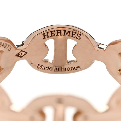 Hermes 18K Rose Gold PM Chaine d'Ancre Enchainee Ring 49 4.75 4 of 6