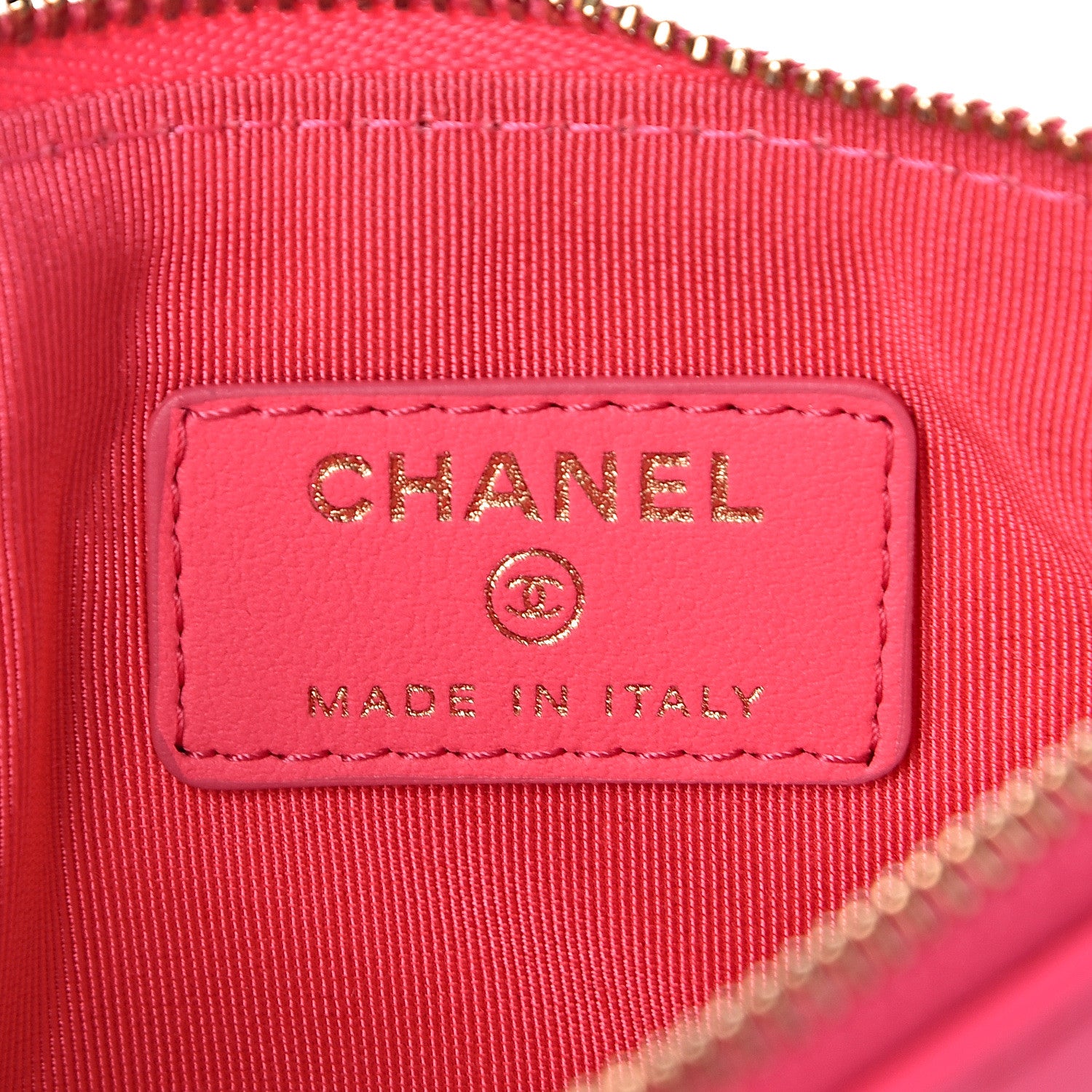 Chanel Patent Quilted Small Cosmetic Case Pink 6 of 8
