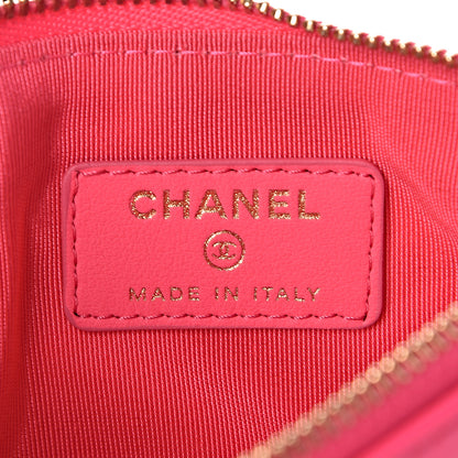 Chanel Patent Quilted Small Cosmetic Case Pink 6 of 8
