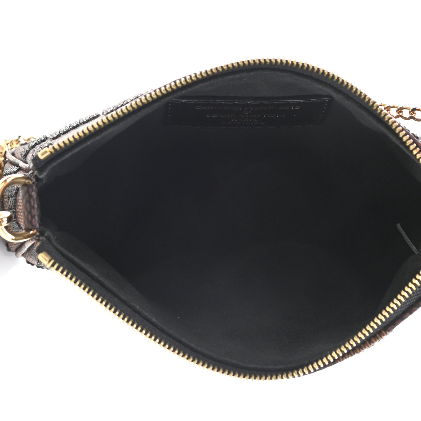 Damier Paillettes Mini Pochette Accessories Black