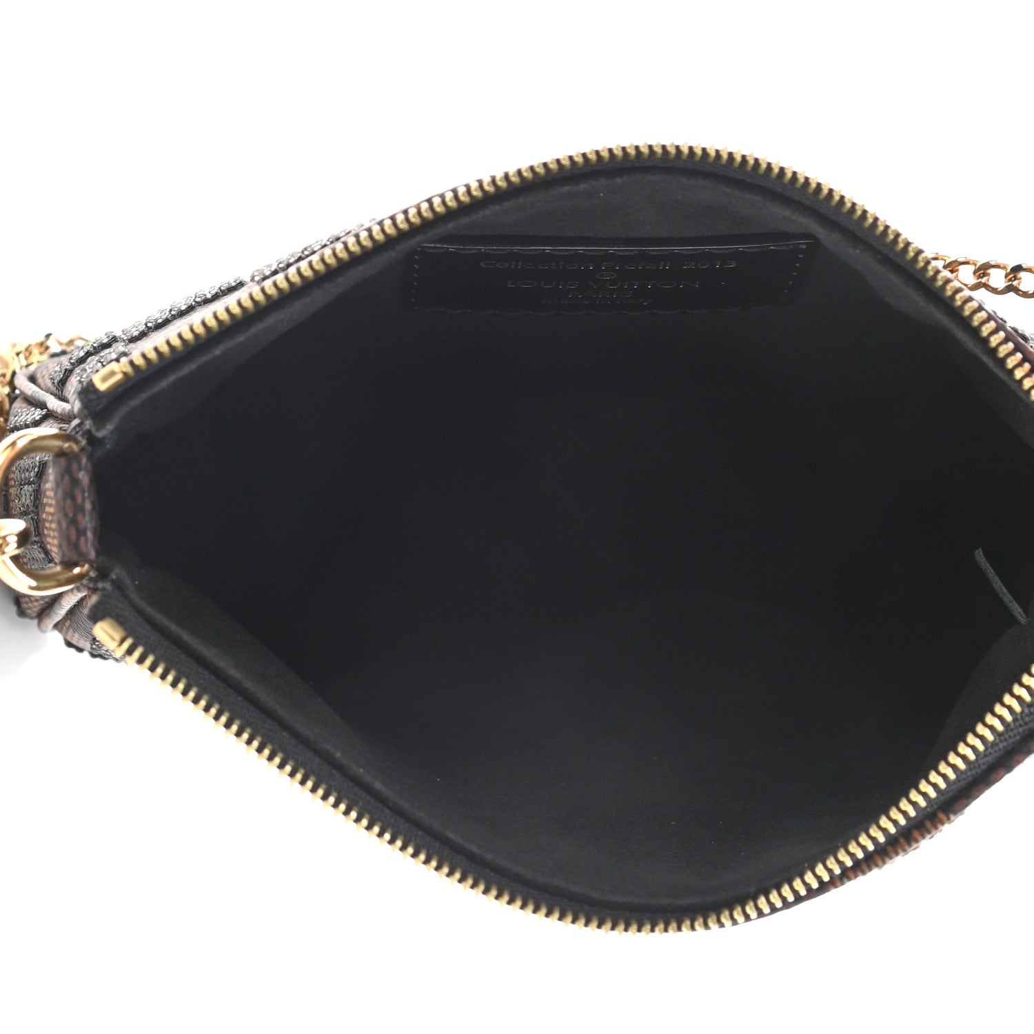 Louis Vuitton Damier Paillettes Mini Pochette Accessories Black 5 of 8