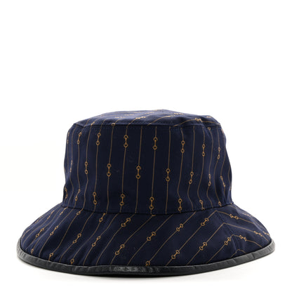 Gucci Monogram Bob Double Back Reversible Bucket Hat S Beige Midnight Blue 1 of 14