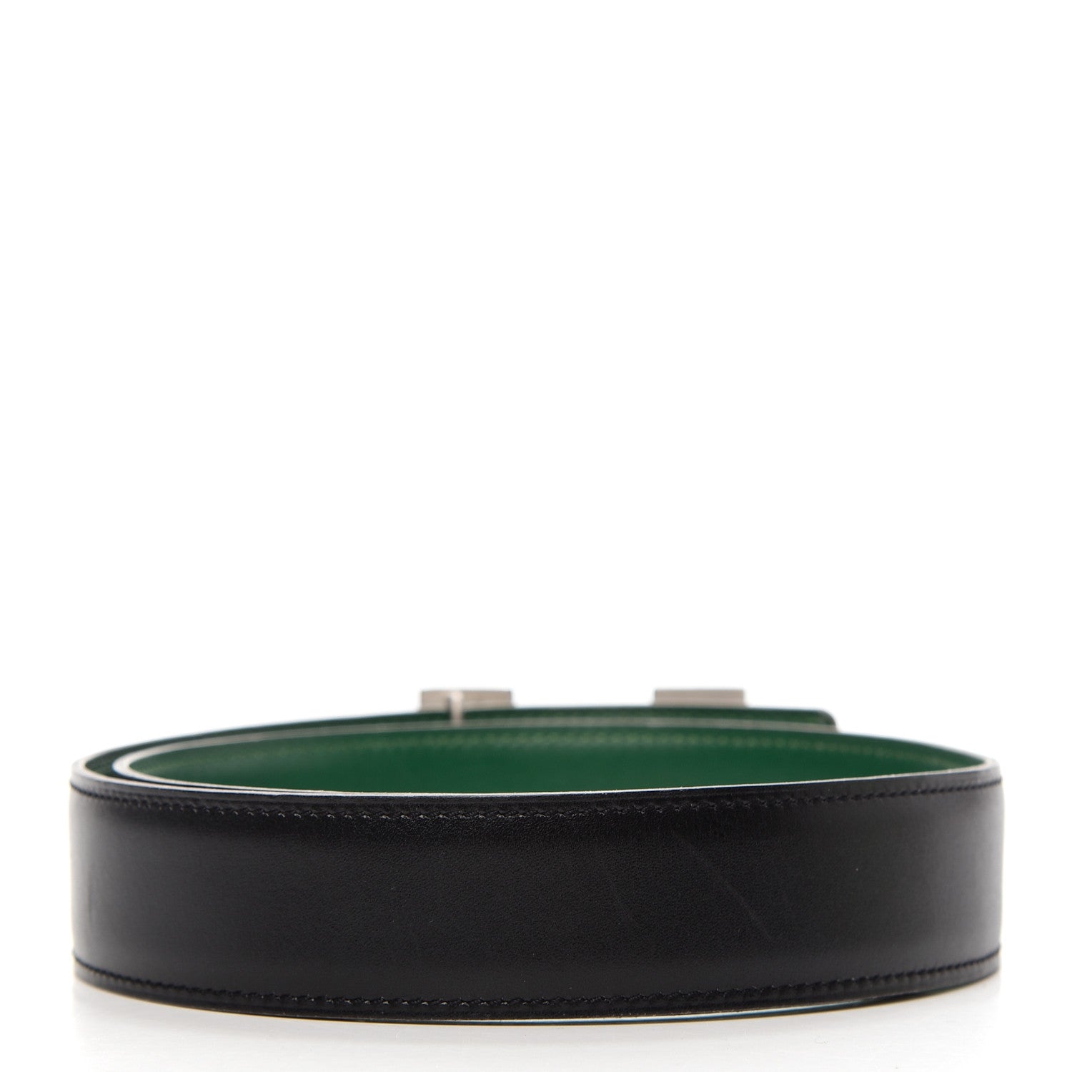 Hermes Box 32mm H Belt Black Vert Clair 2 of 6