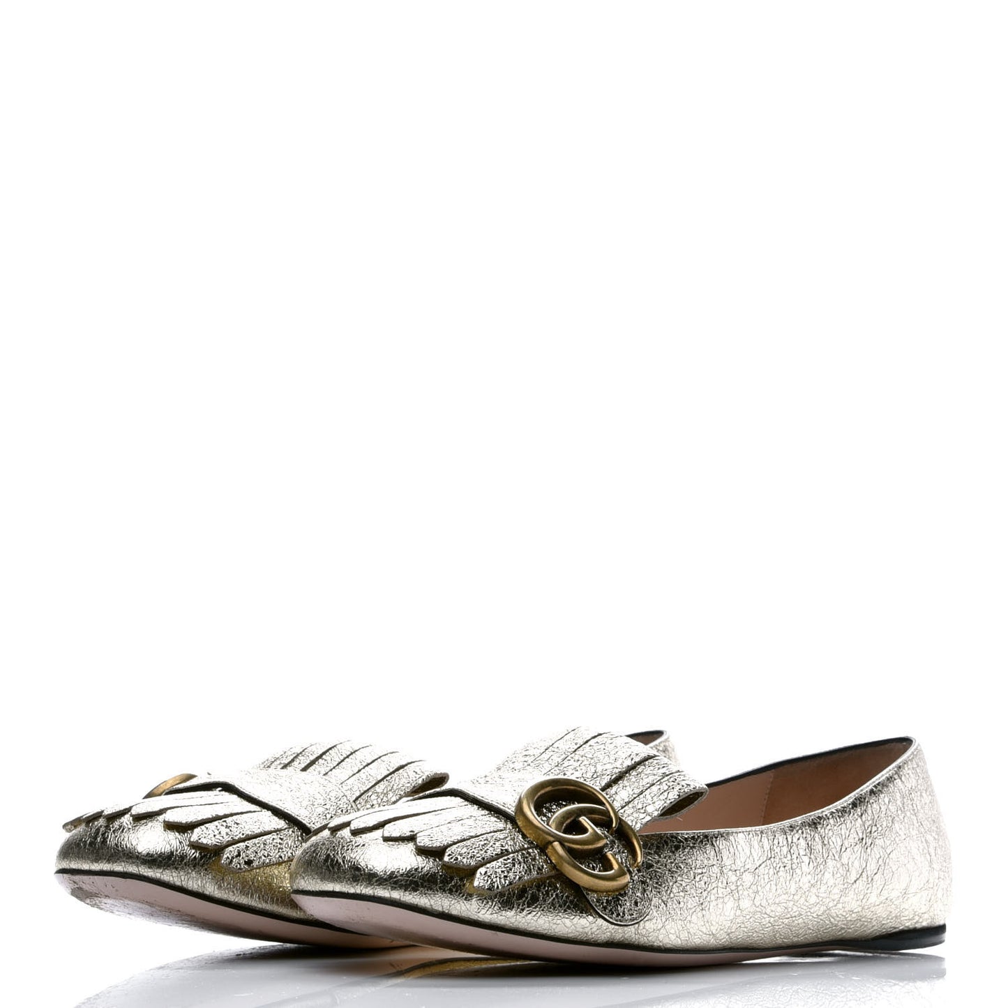 Galassia GG Marmont Fringe Flats 38 Platino