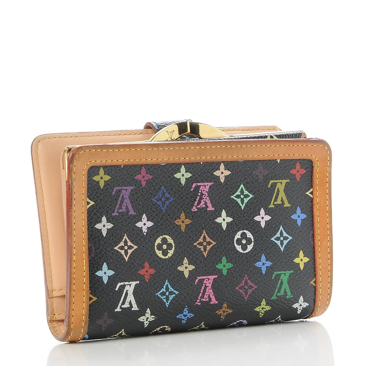 Monogram Multicolor French Purse Wallet Black