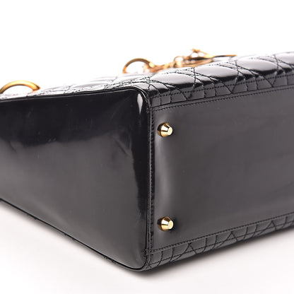 Christian Dior Patent Cannage Medium Lady Dior Black 8 of 11
