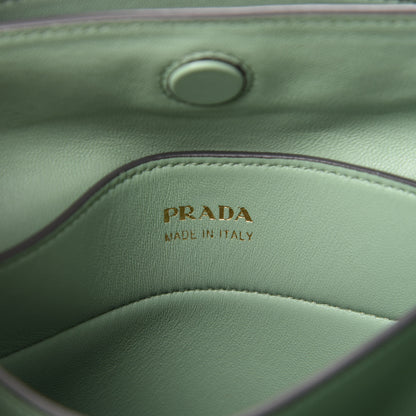 Prada Saffiano Cuir Medium Double Bag Granito Acquamarina 11 of 12