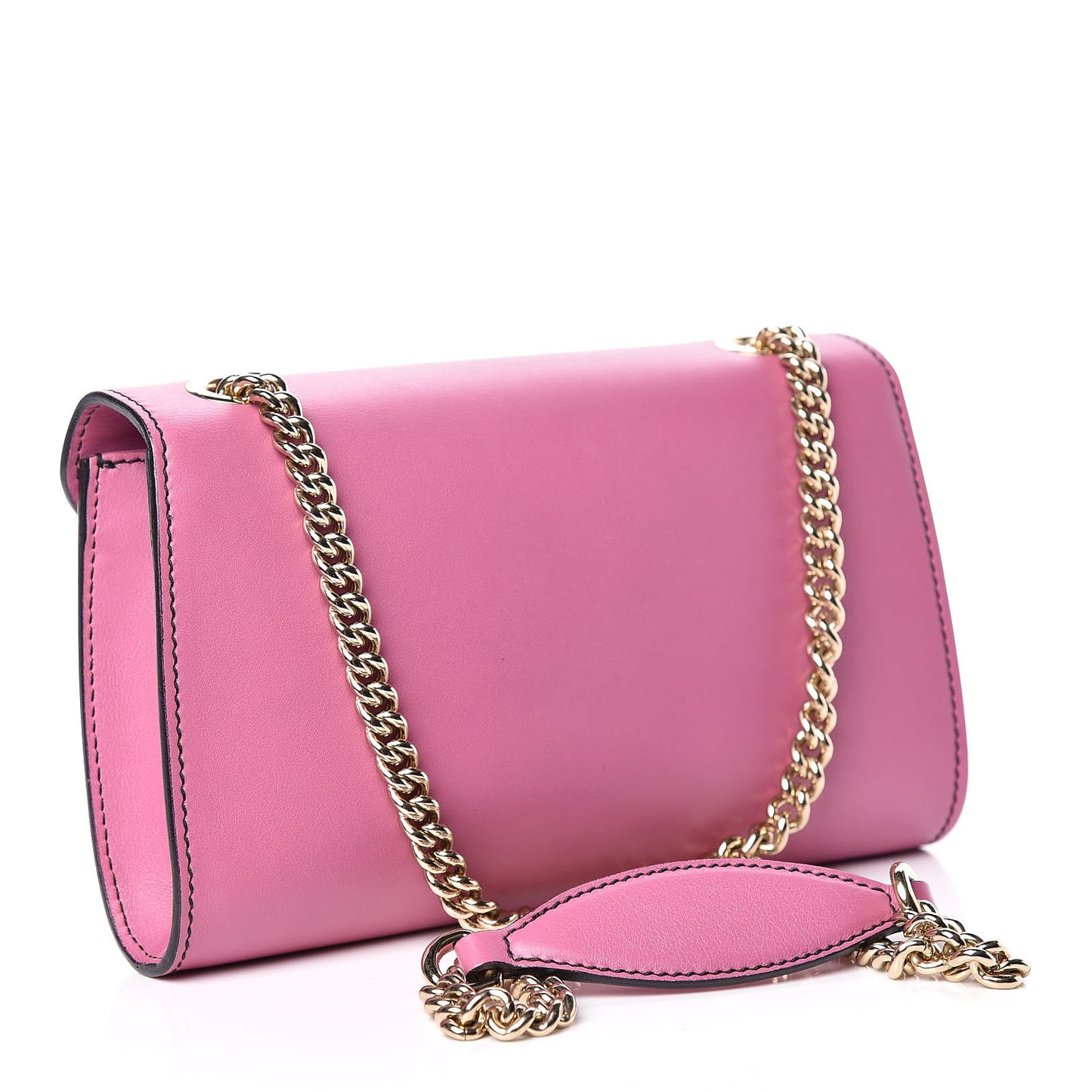 Smooth Calfskin Small Emily Chain Shoulder Bag Pink