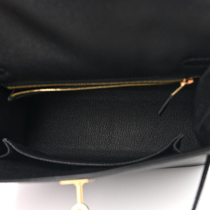 Hermes Epsom Kelly Sellier 25 Black 5 of 11