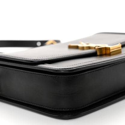 Saint Laurent Box Calfskin Monogram Medium Solferino Satchel Black 8 of 10