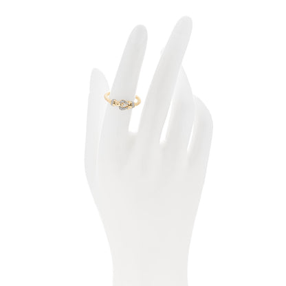 David Yurman 18K Yellow Gold Diamond Petite Buckle Cable Ring 52 6 2 of 5