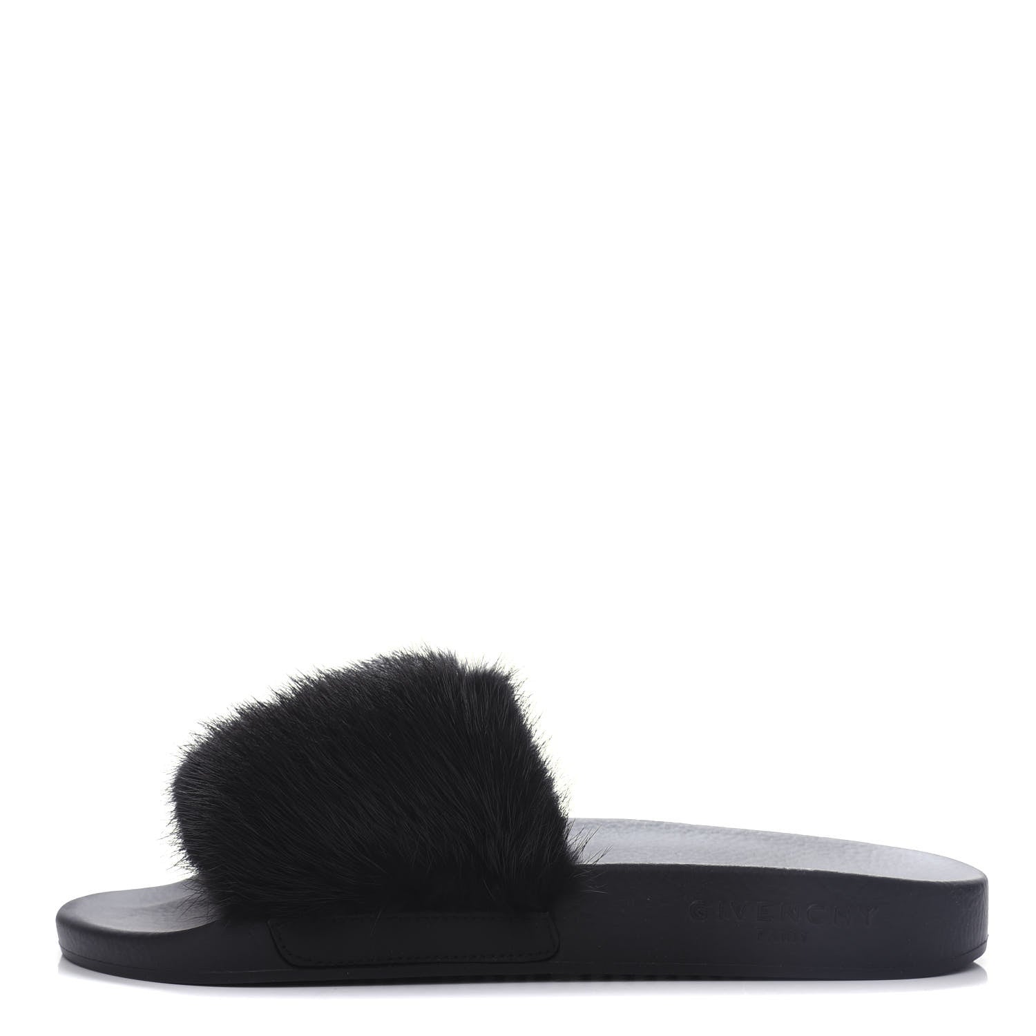 Givenchy Mink Rubber Slide Sandals 38 Black 1 of 11