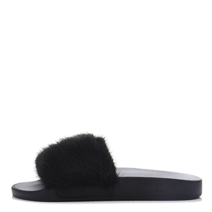 Givenchy Mink Rubber Slide Sandals 38 Black 1 of 11