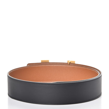 Hermes Chamonix Epsom 42mm Constance H Belt 80 Black Gold 3 of 7