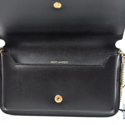 Saint Laurent Smooth Calfskin Monogram Phone Holder Crossbody Black 6 of 9