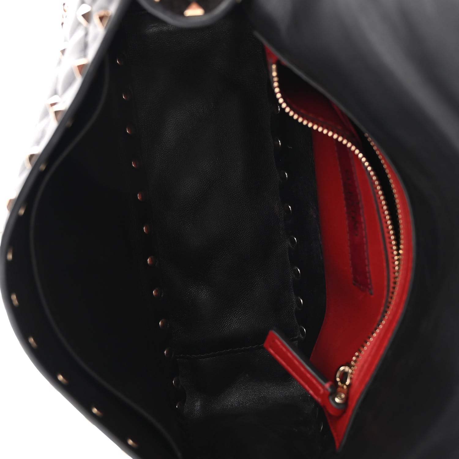Valentino Garavani Lambskin Medium Rockstud Spike Shoulder Bag Black 5 of 11