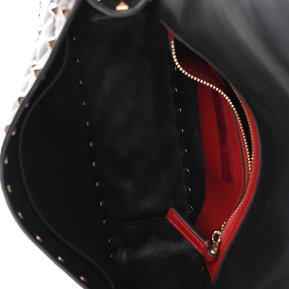 Valentino Garavani Lambskin Medium Rockstud Spike Shoulder Bag Black 5 of 11