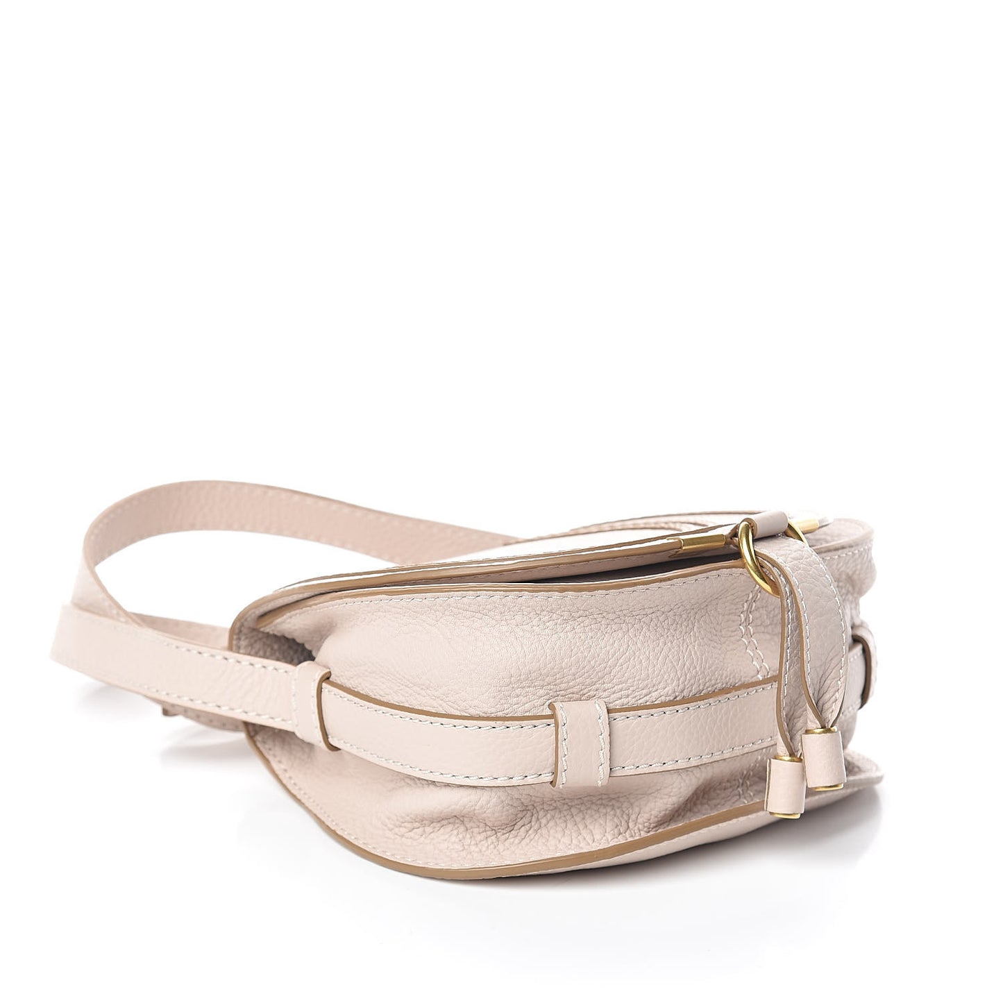 Calfskin Mini Marcie Round Crossbody Bag Abstract White