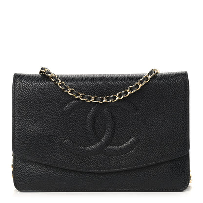 Chanel Caviar Timeless CC Wallet On Chain WOC Black 1 of 14