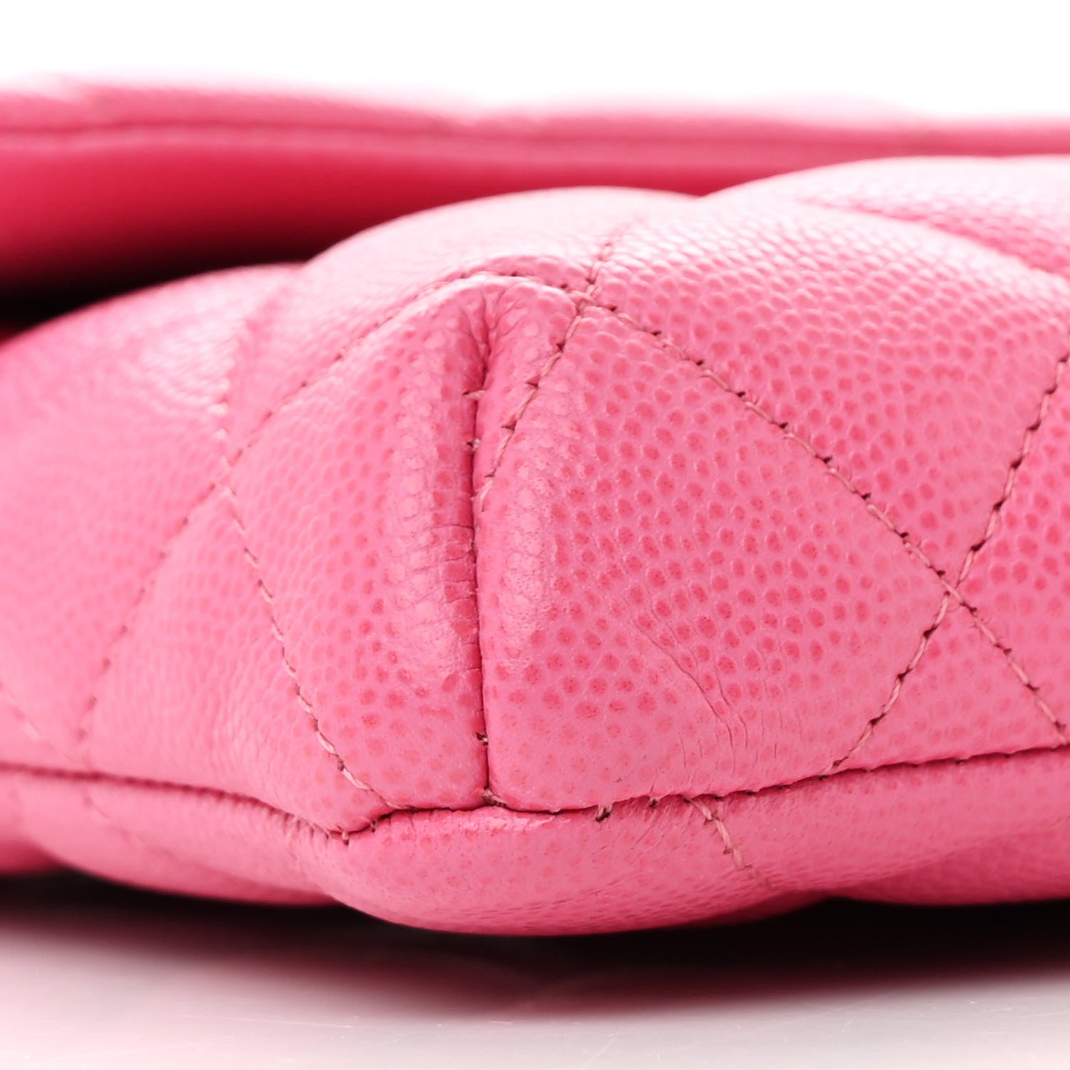 Chanel Caviar Quilted Flap Clutch Pink 9 of 11