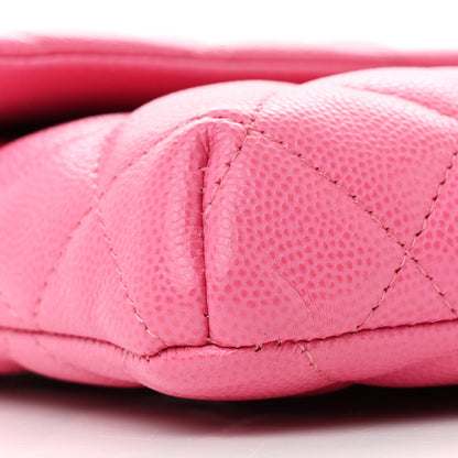 Chanel Caviar Quilted Flap Clutch Pink 9 of 11