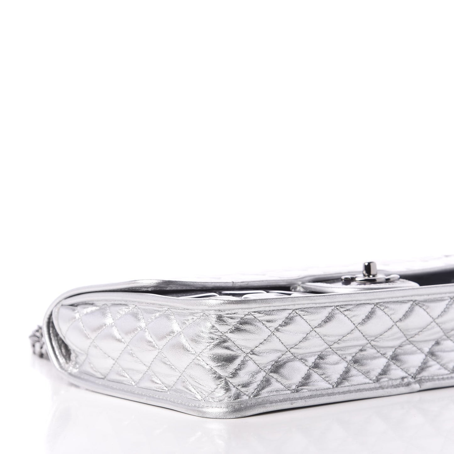 Vinyl Large Ice Cube Flap Silver