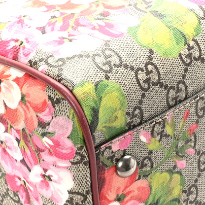 Gucci GG Supreme Monogram Blooms Medium Boston Beige Multicolor Dry Rose 8 of 11