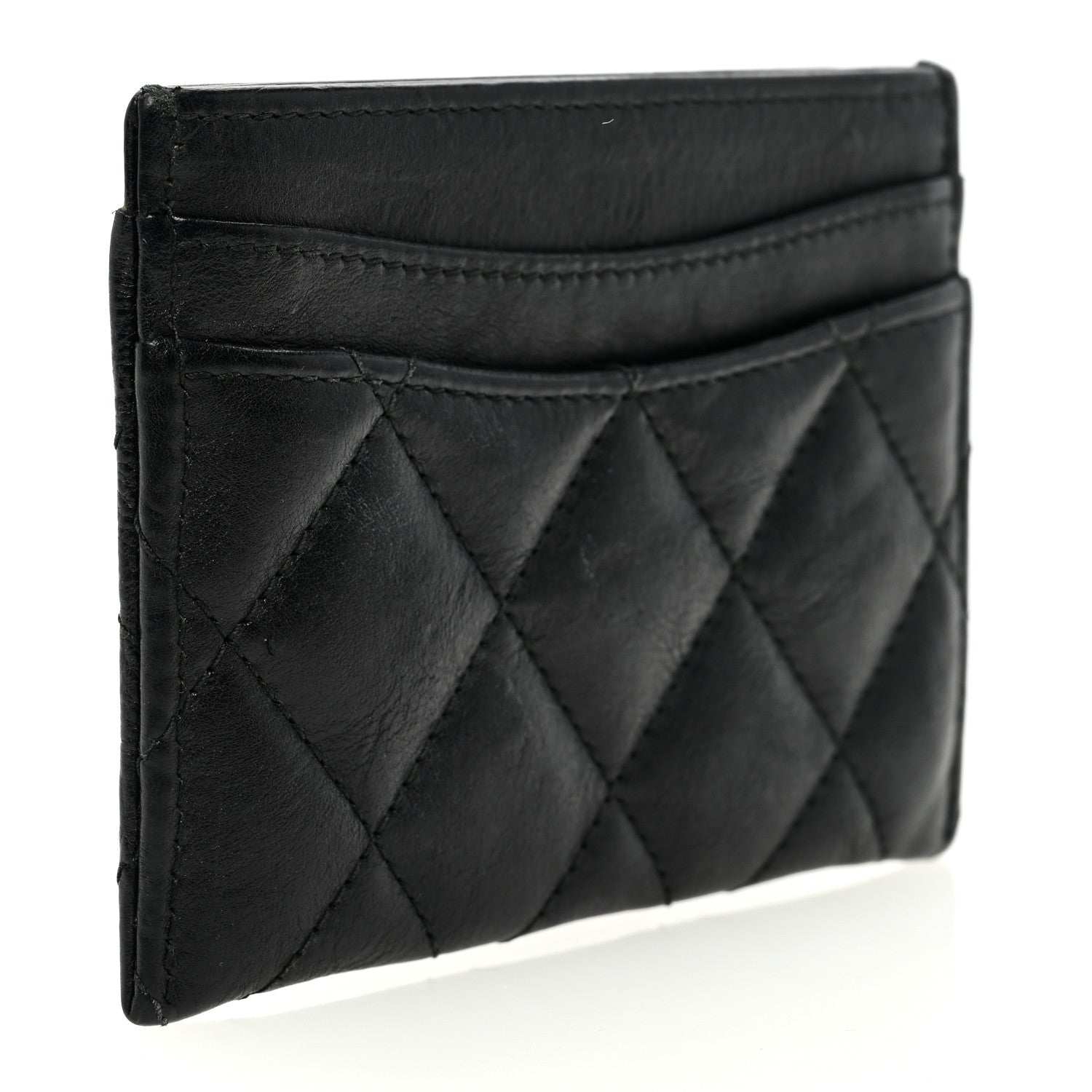 Chanel Calfskin Quilted Card Holder So Black 3 of 7