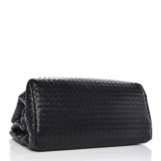 Nappa Intrecciato Medium Roma Tote Black