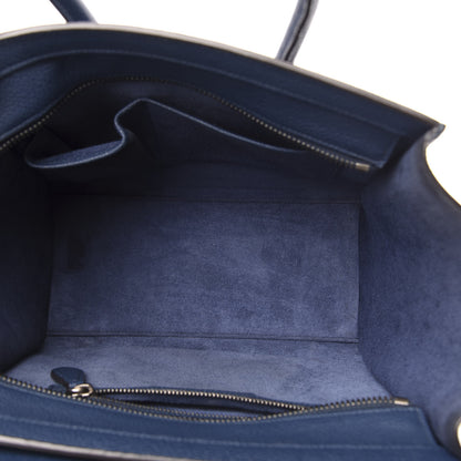 Celine Baby Drummed Calfskin Micro Luggage Petrol 5 of 15