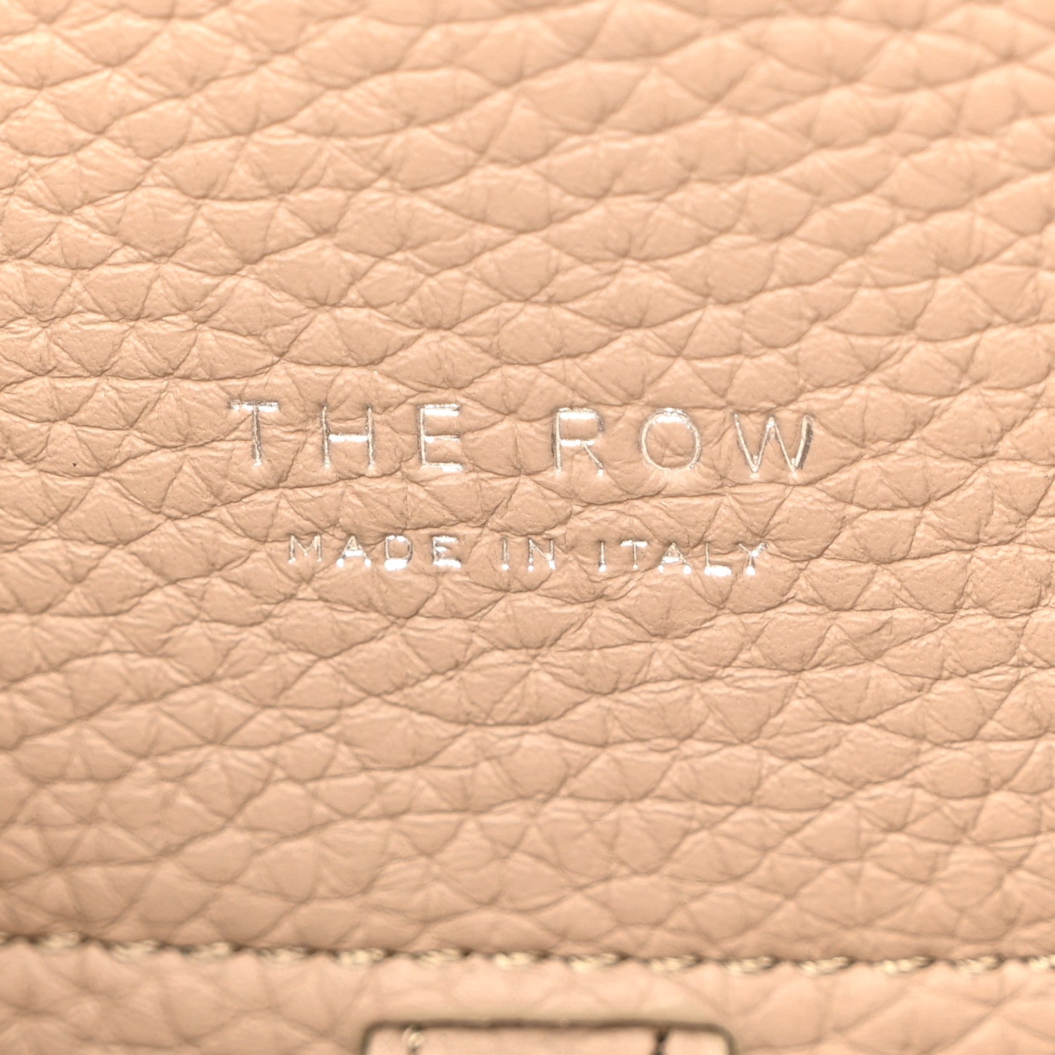 The Row Grained Calfskin Soft Margaux 10 Bag Dark Taupe 6 of 9