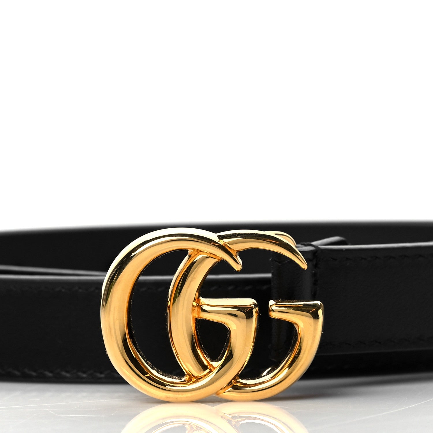 Gucci Plutone Calfskin Double G 20mm Belt 90 36 Black 2 of 6