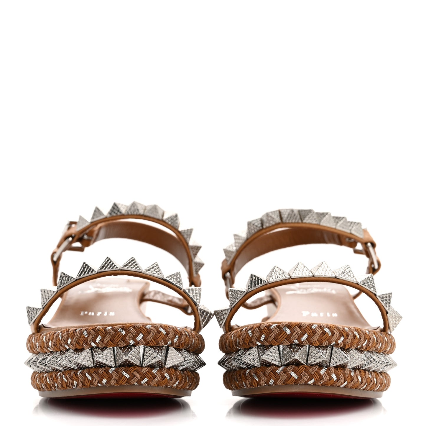 Calfskin Cubiste Pyraclou 60 Platform Sandals 37 Terra