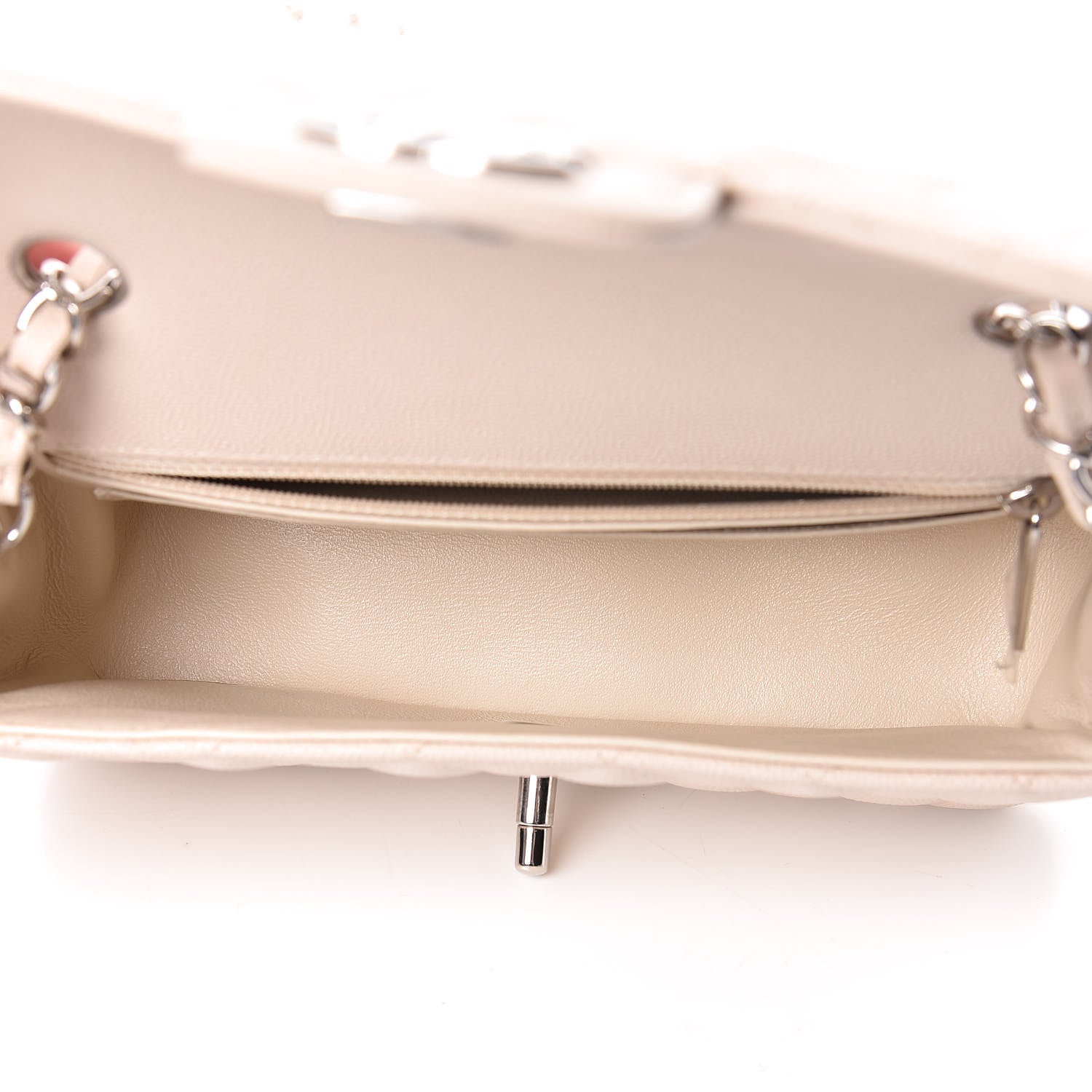 Chanel Caviar Quilted Mini Rectangular Flap Light Beige 7 of 10
