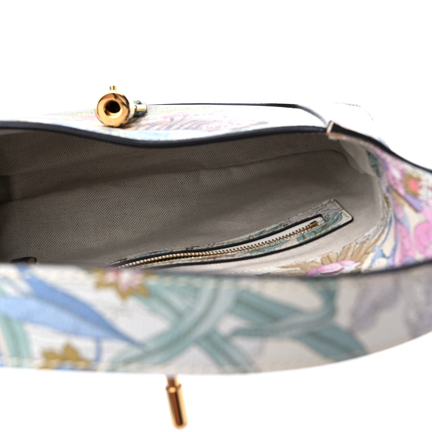Gucci New Shangai Calfskin Tiger Savanah Small Jackie 1961 Hobo Chalky White Multicolor 5 of 8